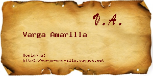 Varga Amarilla névjegykártya